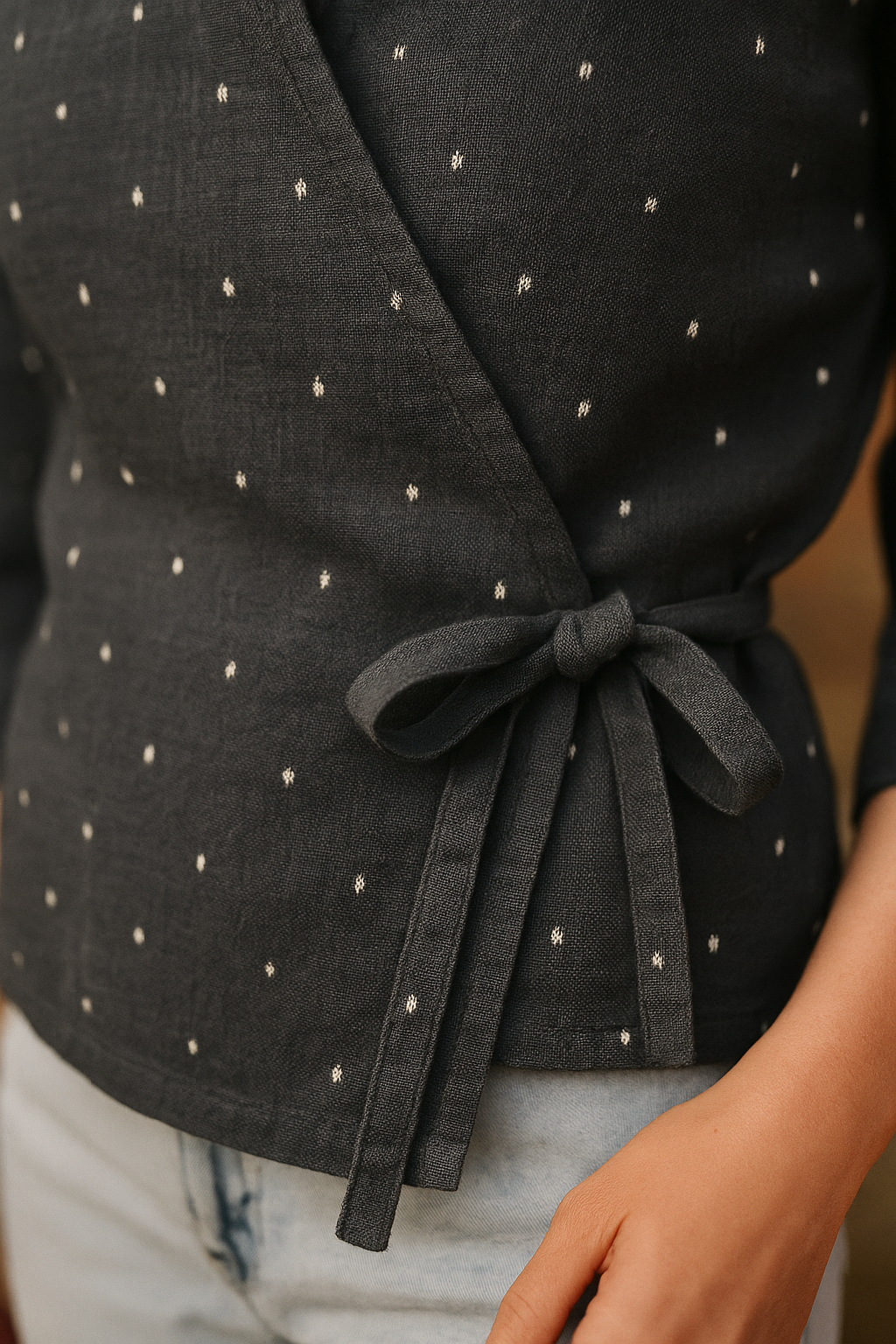 Camden Jamdani Wrap Top