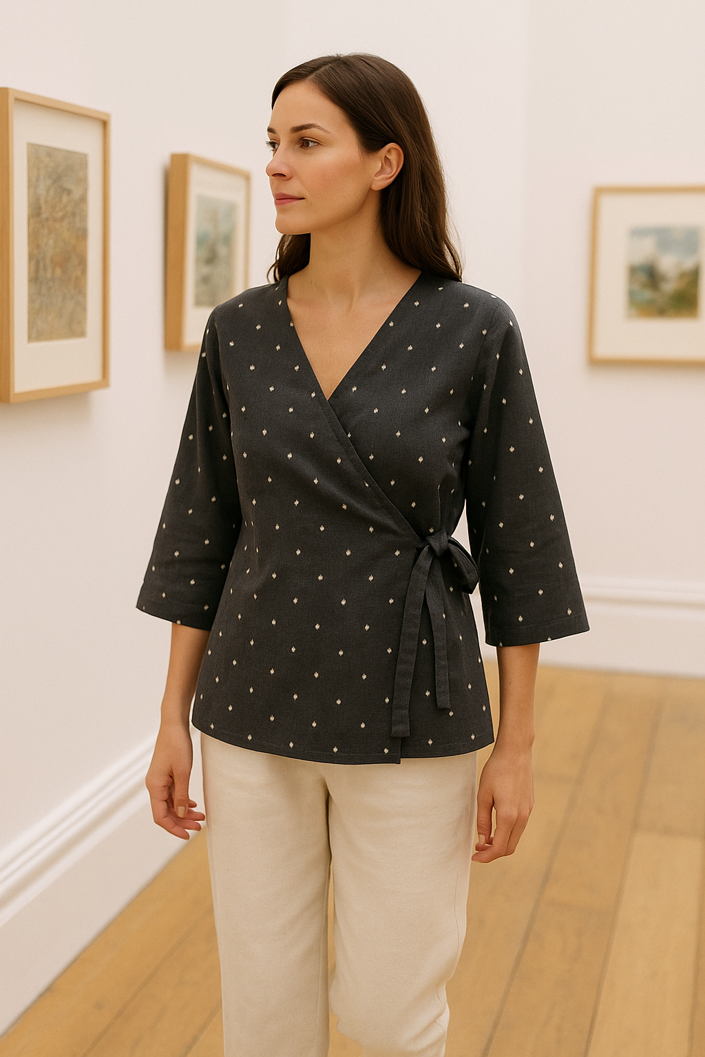 Camden Jamdani Wrap Top