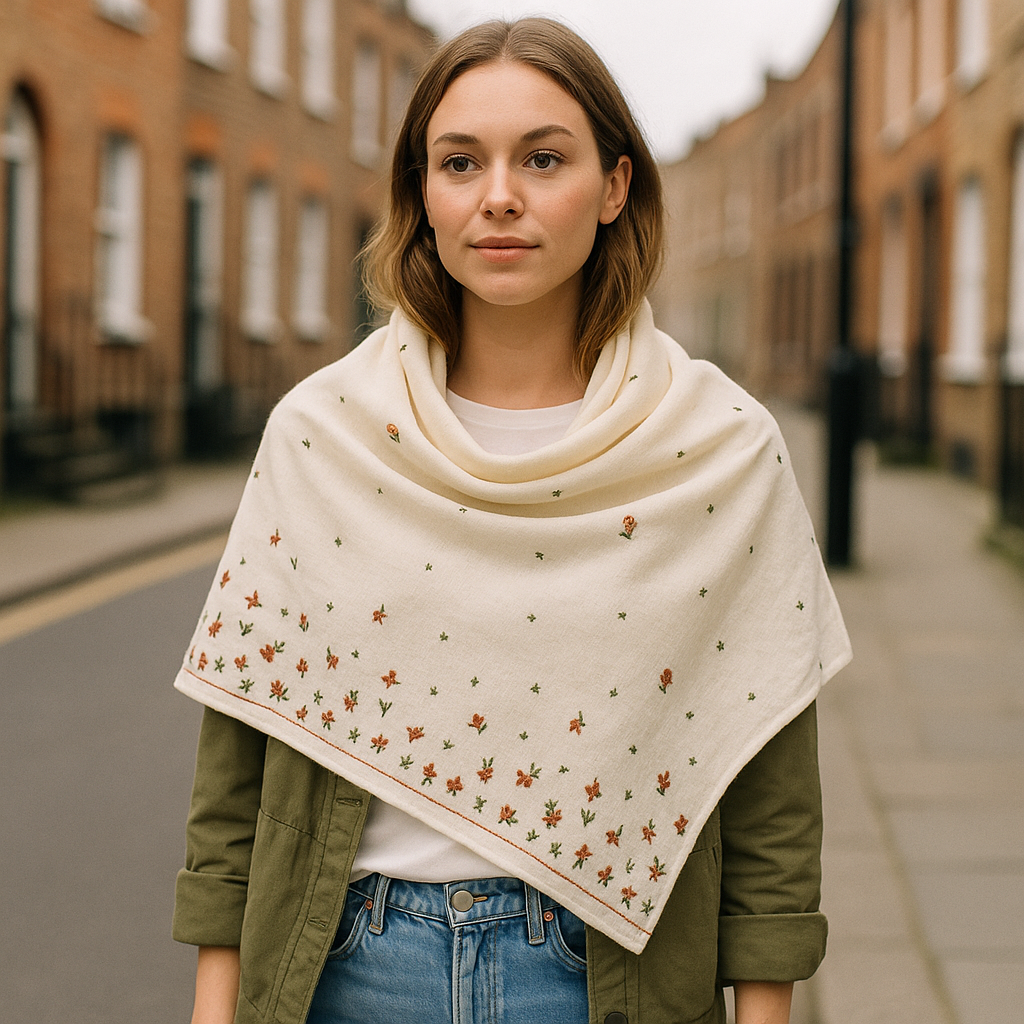Brick Lane Bloom Cotton Shawl