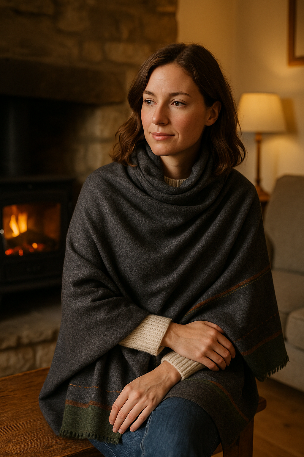 Cotswold Hearth Wool Shawl