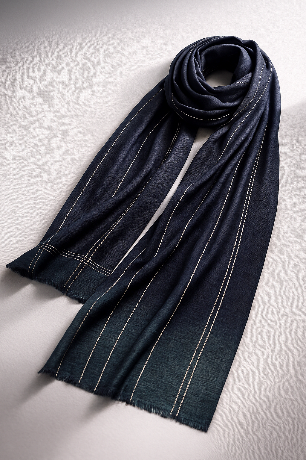 Thames Evening Silk-Wool Scarf